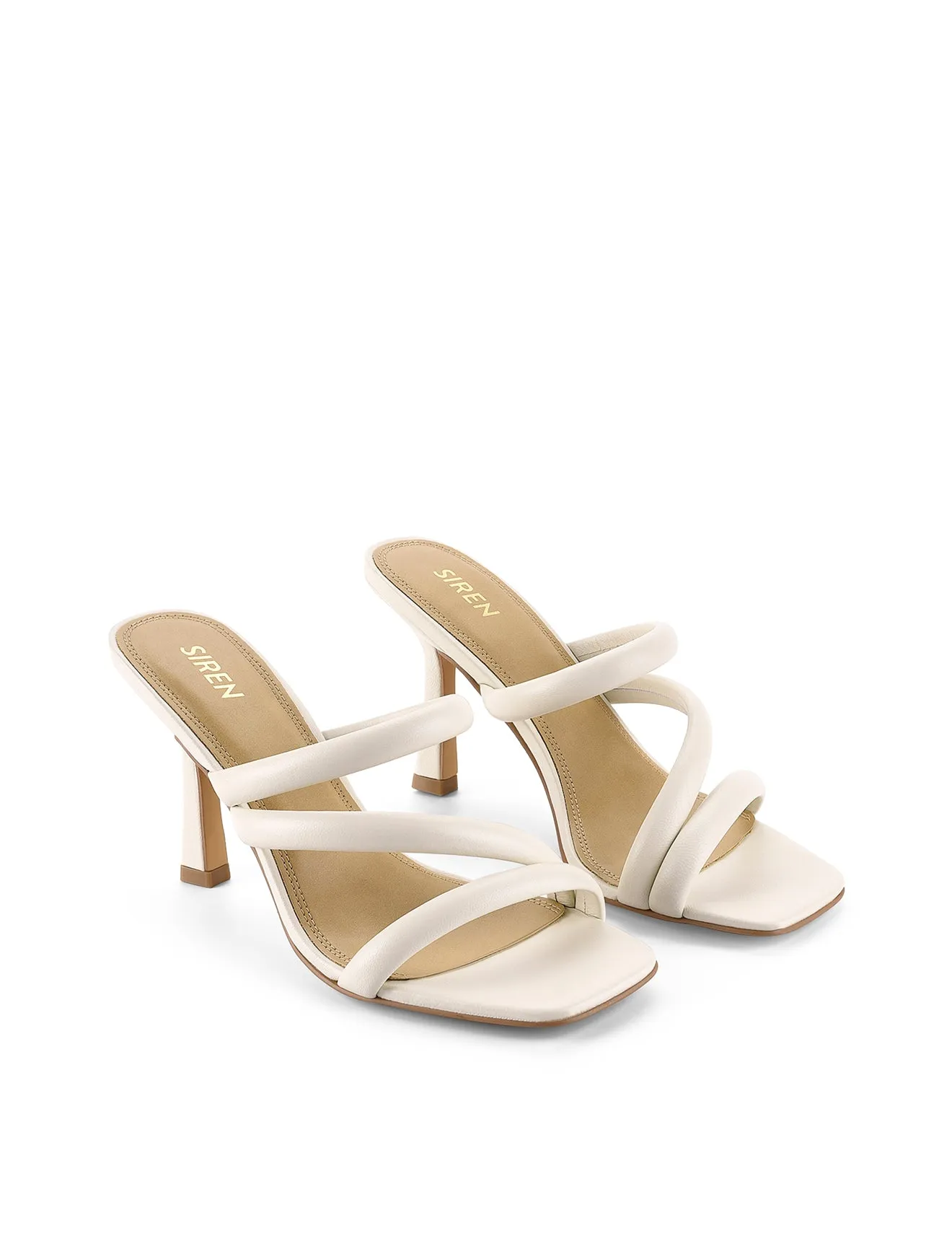 Spence Heeled Sandals - Chalk Leather