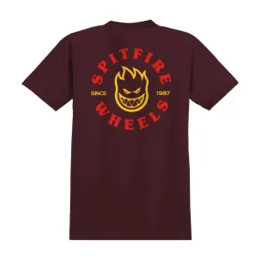 Spitfire Youth Bighead Classic T-Shirt - Maroon/Red/Yellow