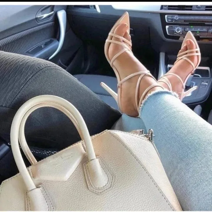 Strap Open Toe High Heel Shoes