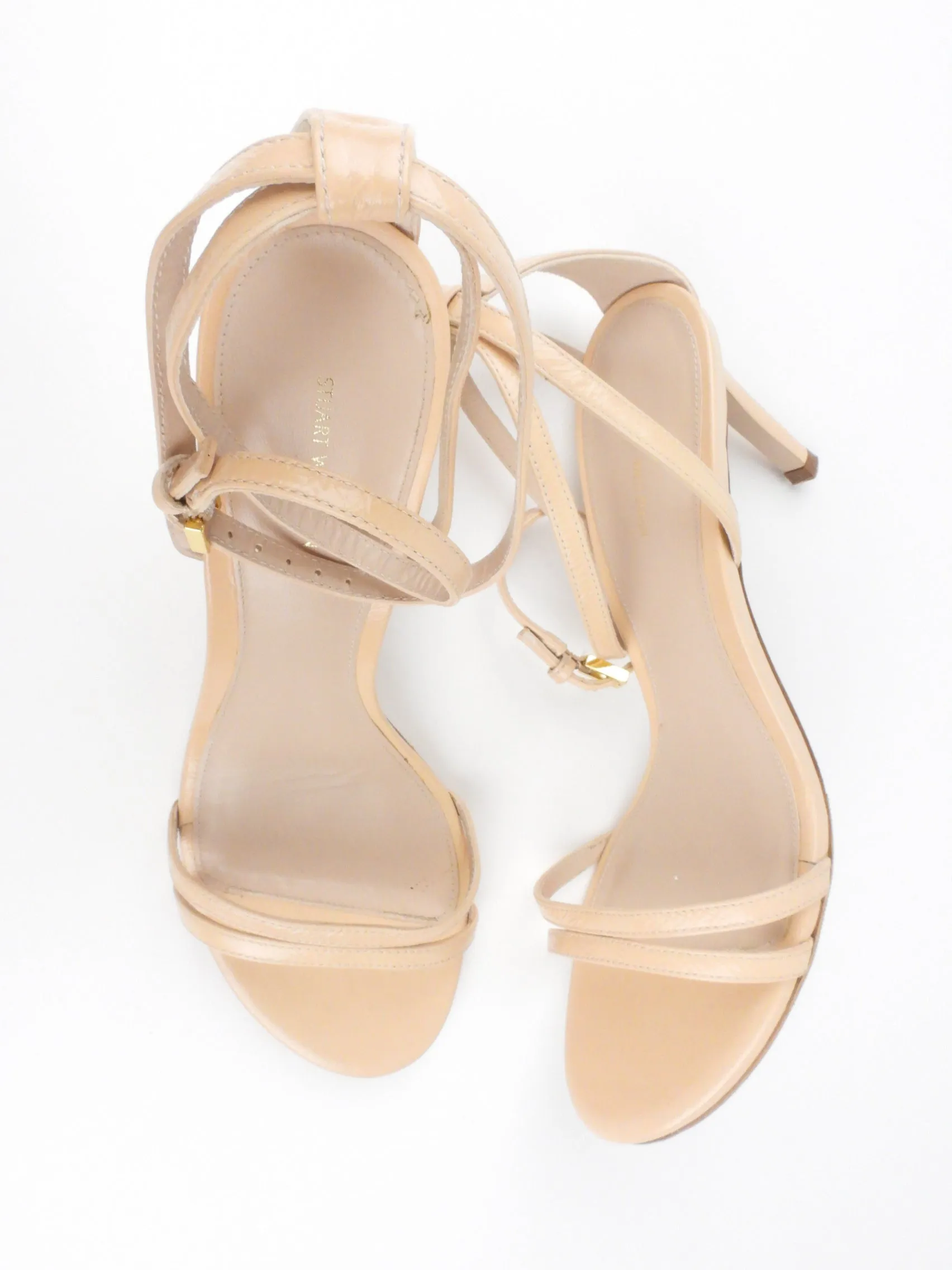 Stuart Weitzman Blush Lexie Strappy Stiletto Sandal - 8.5