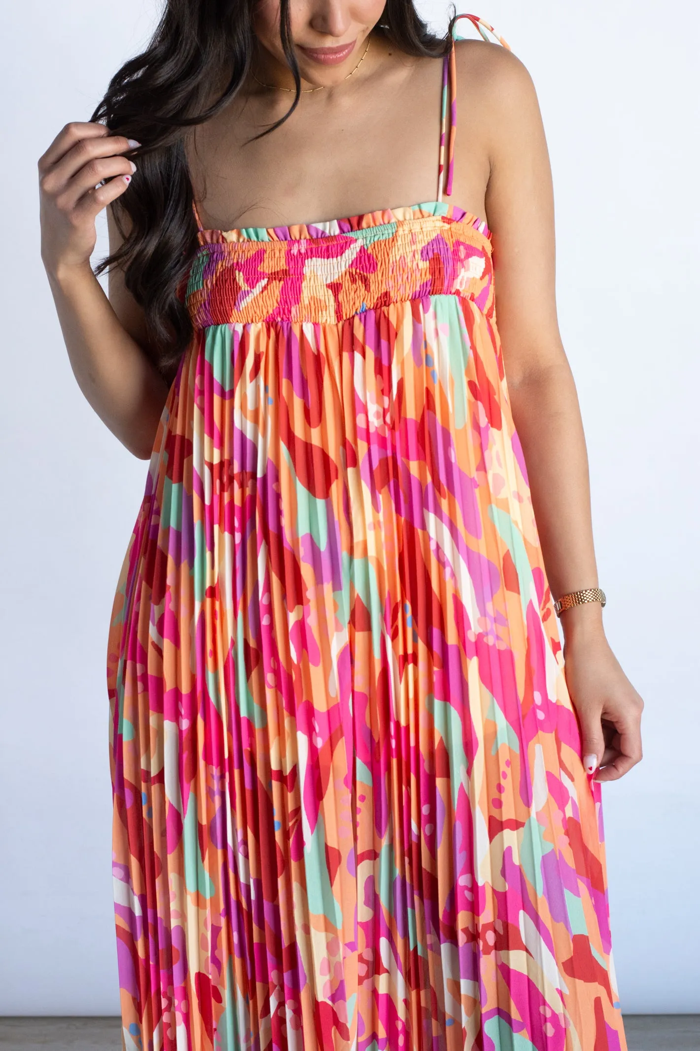 Summer Hues Multicolor Full Body Pleated Jumpsuit