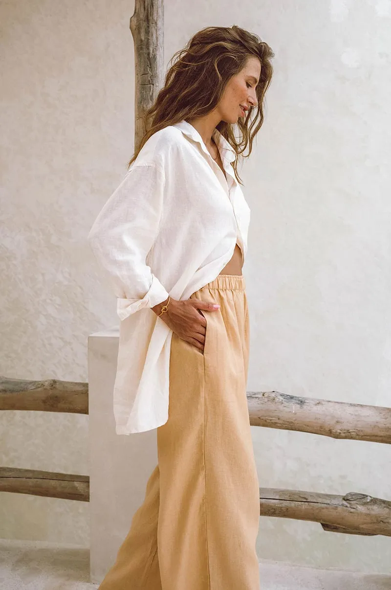 SUMMER Shirt Dress - coconut linen