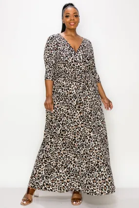 Symoné Cheetah Print Wrap Dress