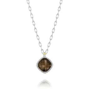 TACORI  Crescent Embrace Smokey Quartz Cushion Pendant  Ref# SN13517