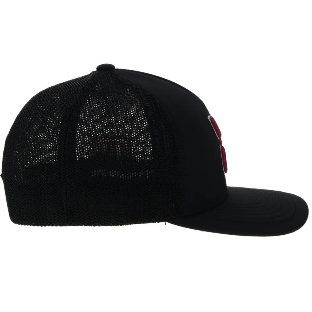 TEXAS A&M BLACK W/MAROON & GREY HOOEY LOGO HAT