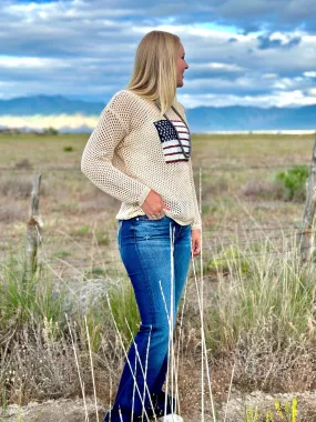 The All American Girl Sequin Flag Top