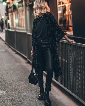 The Black Sequin Kimono