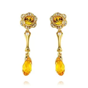 The golden princess citrine earring