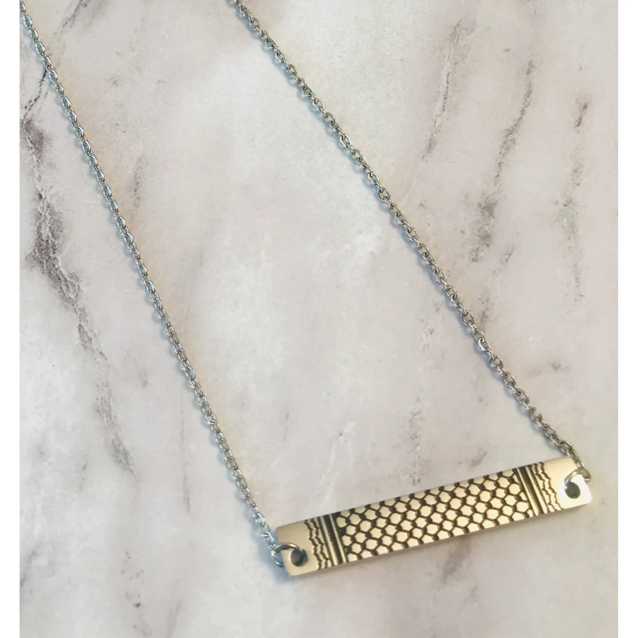 The Kuffiyeh Bar Necklace