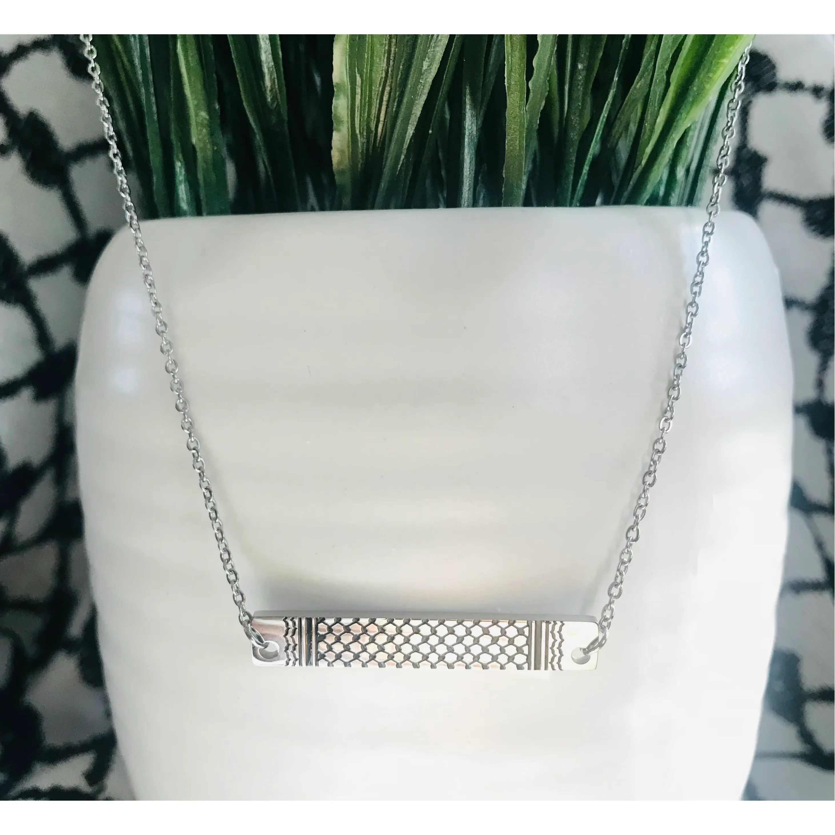 The Kuffiyeh Bar Necklace