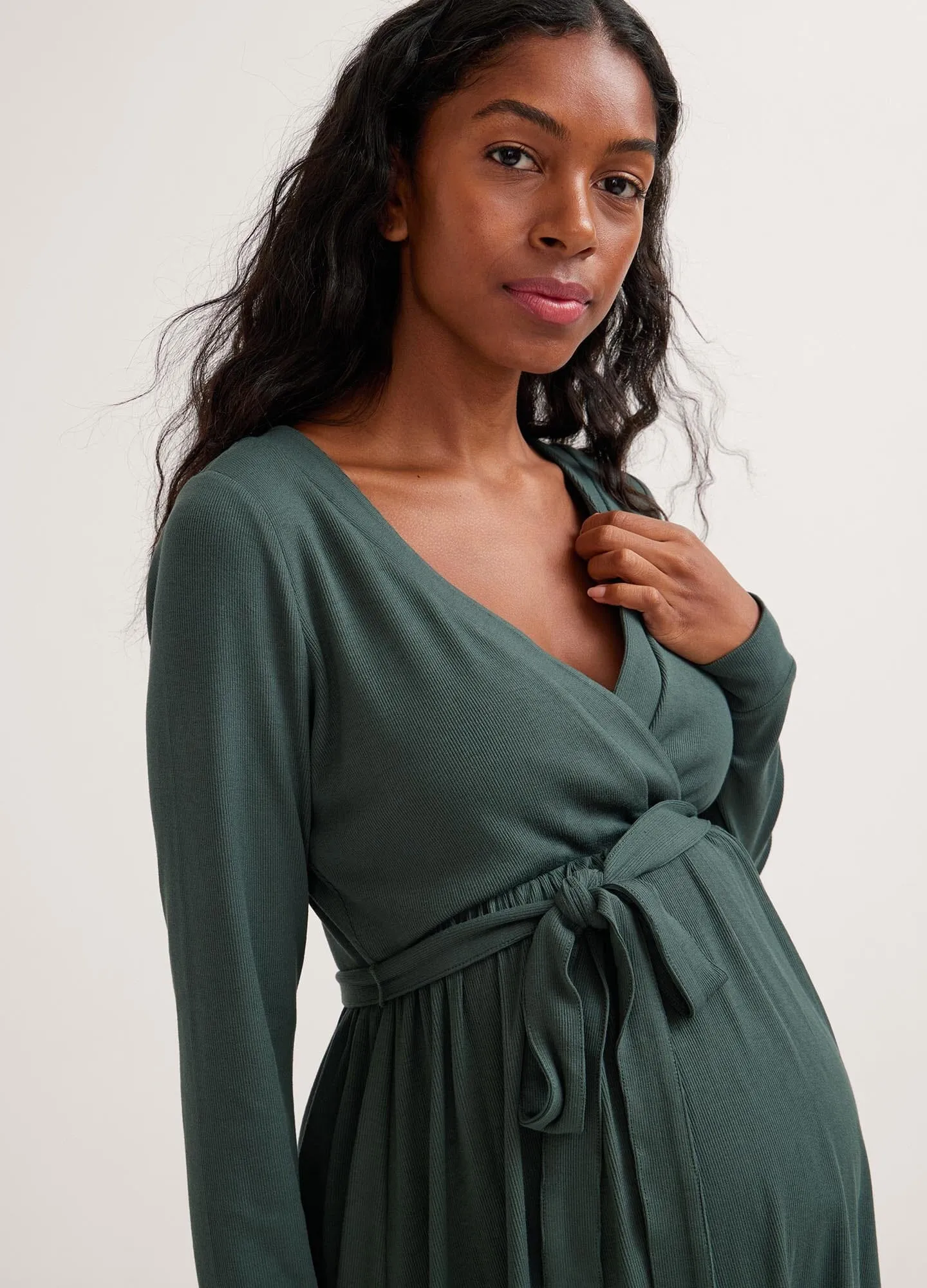 The Softest Rib Mini Wrap Dress