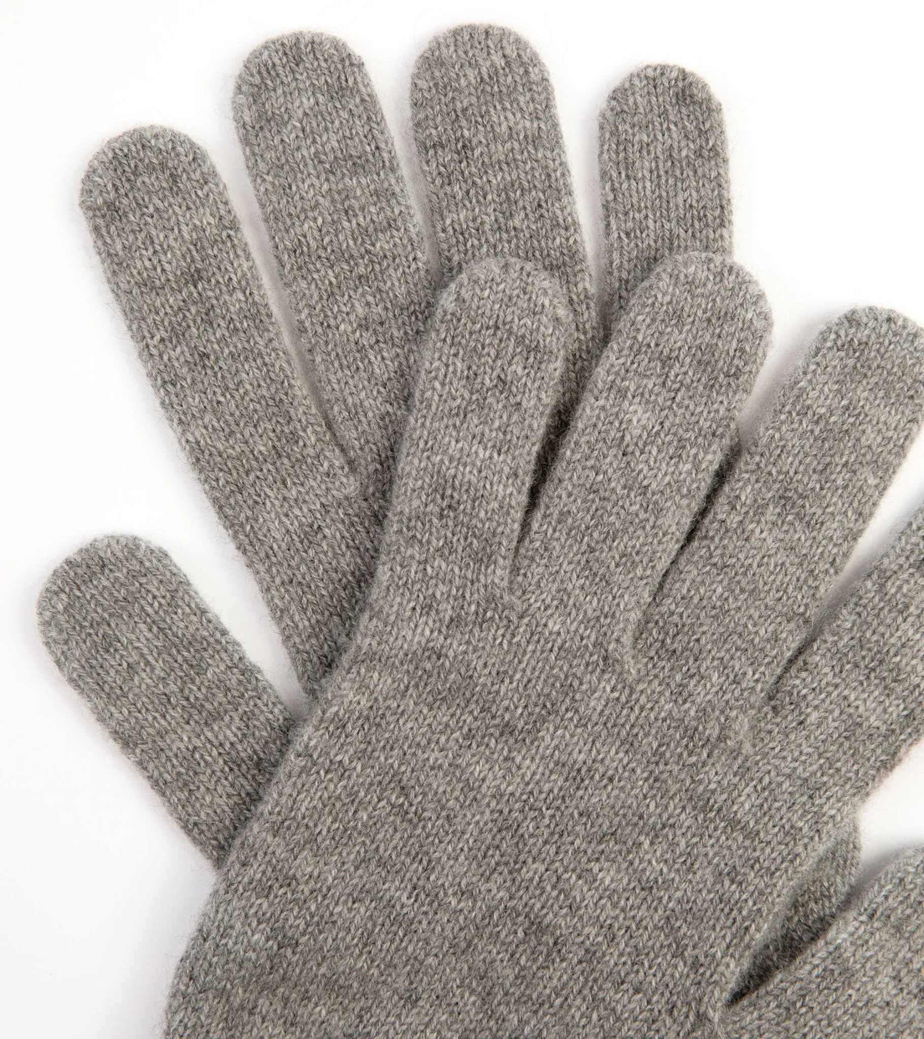 Trunk Cashmere Knitted Gloves: Grey