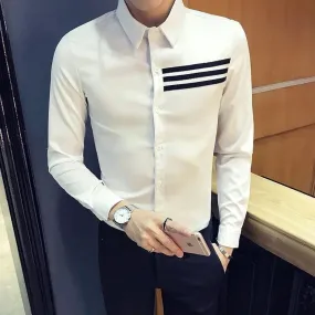 Trybuy Trendy Stylish Branded White Cotton Button-Up Shirt For Men