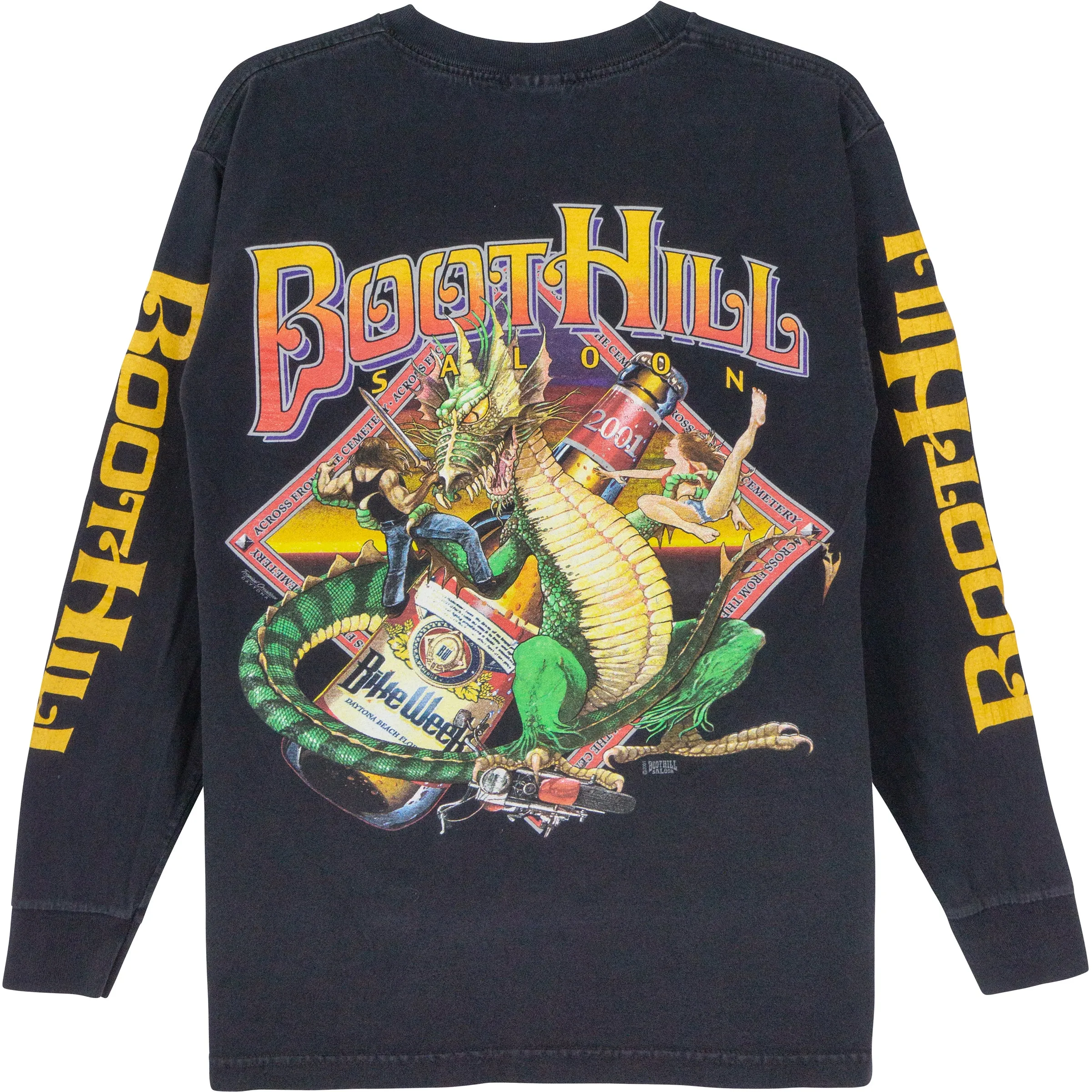 VINTAGE BOOT HILL SALOON BIKE WEEK LONG SLEEVE T-SHIRT