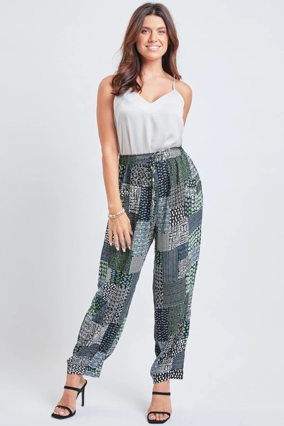 Women's Drawstring Wide Jogger Pant With Pleated Hem Lifestyle Collection