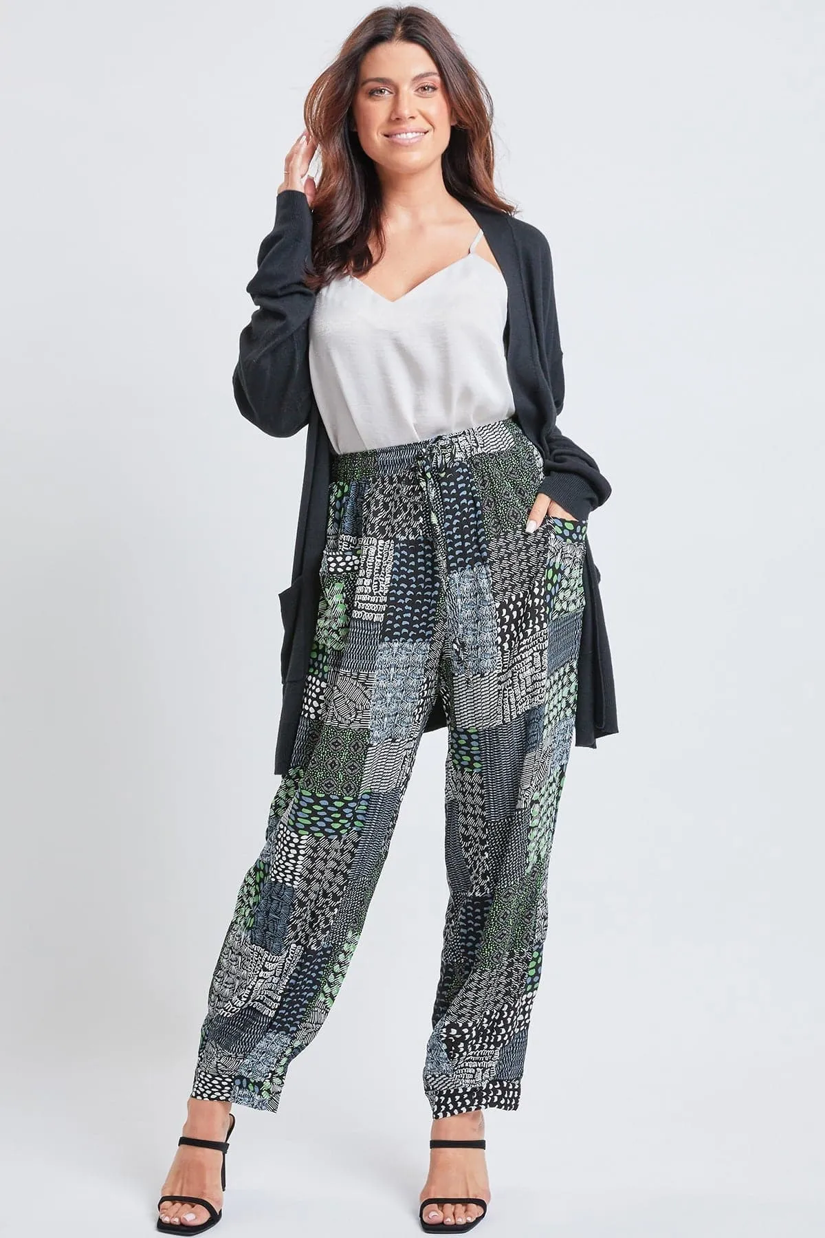 Women's Drawstring Wide Jogger Pant With Pleated Hem Lifestyle Collection