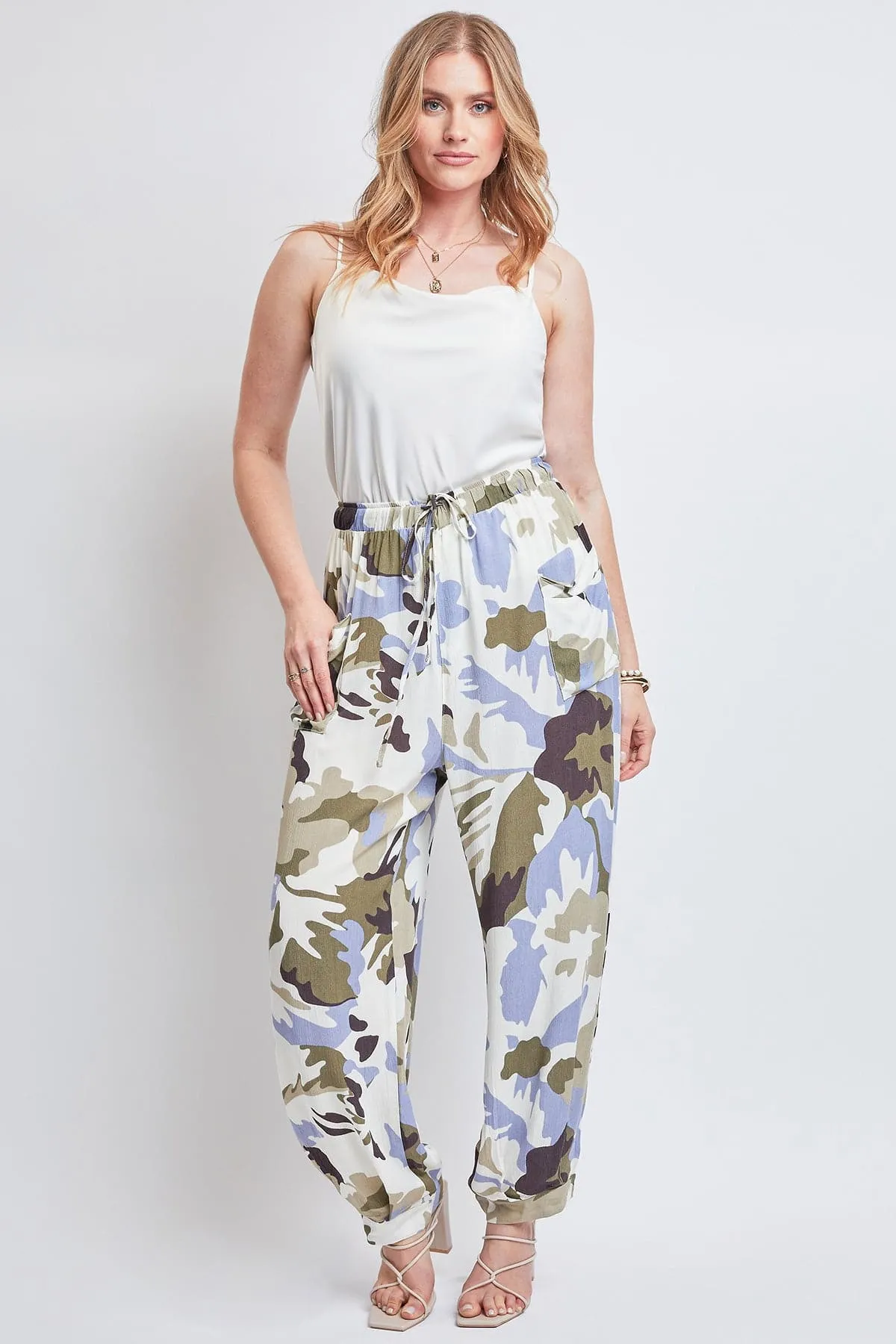 Women's Drawstring Wide Jogger Pant With Pleated Hem Lifestyle Collection