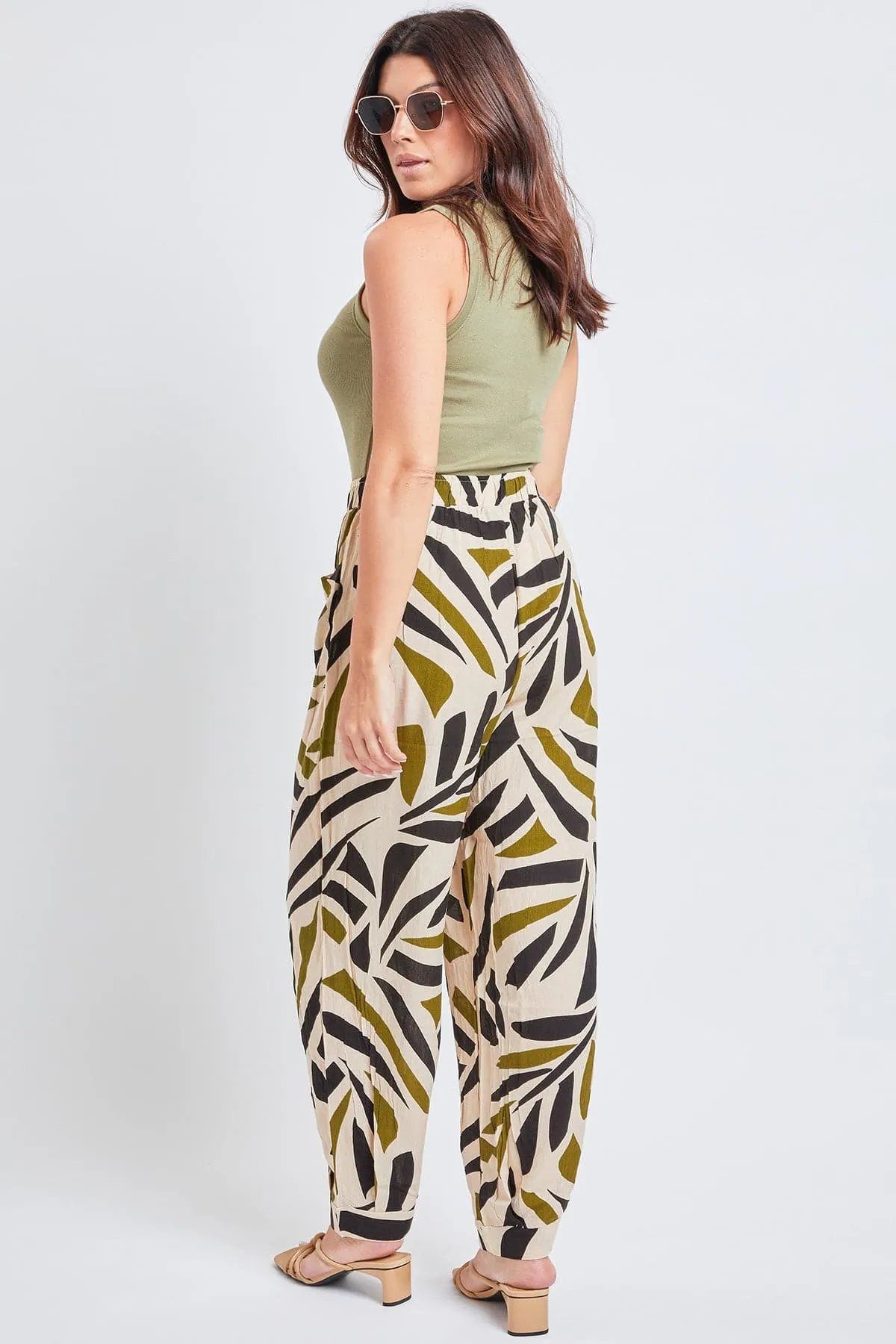 Women's Drawstring Wide Jogger Pant With Pleated Hem Lifestyle Collection