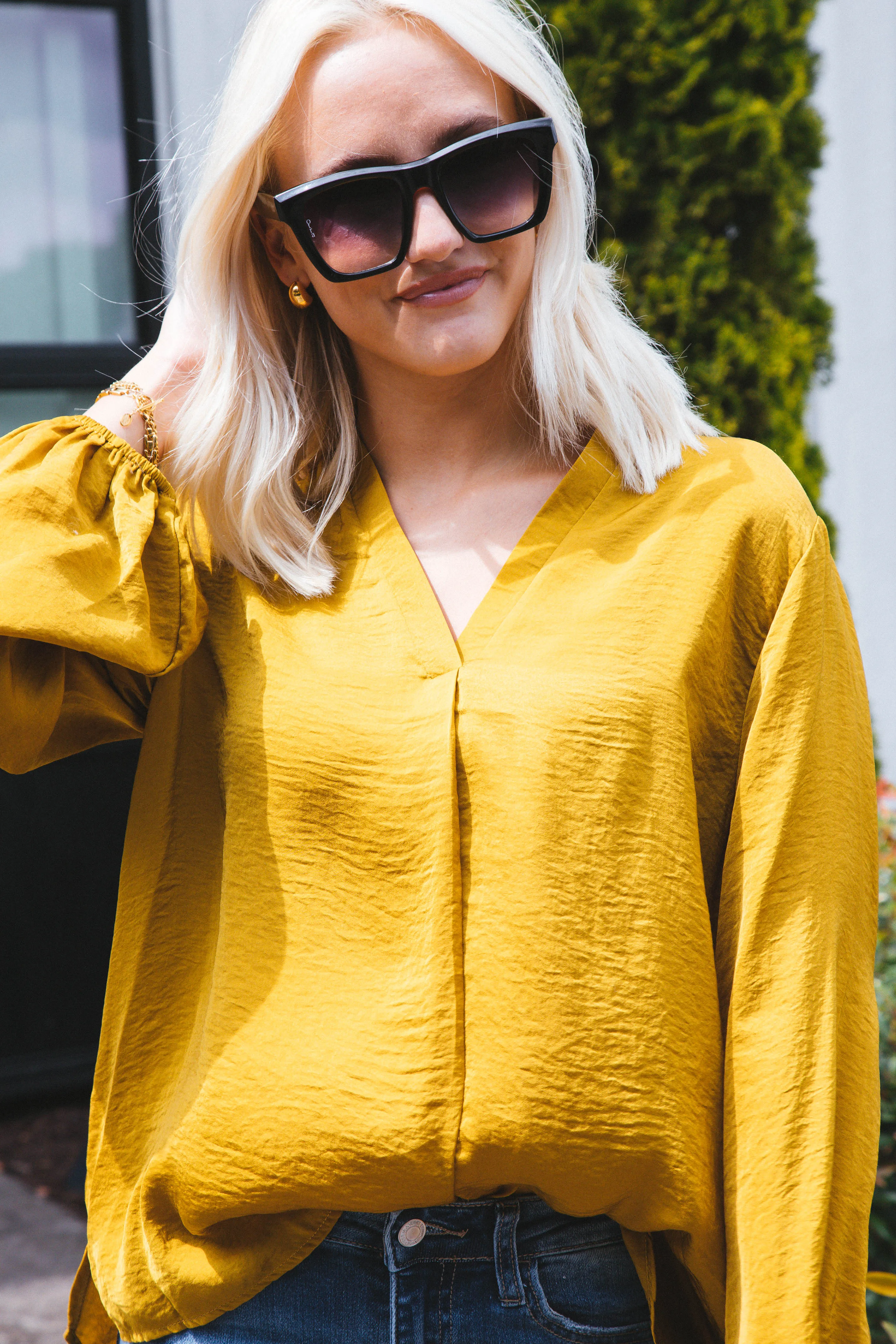 Wrennlyn Woven Blouse, Mustard