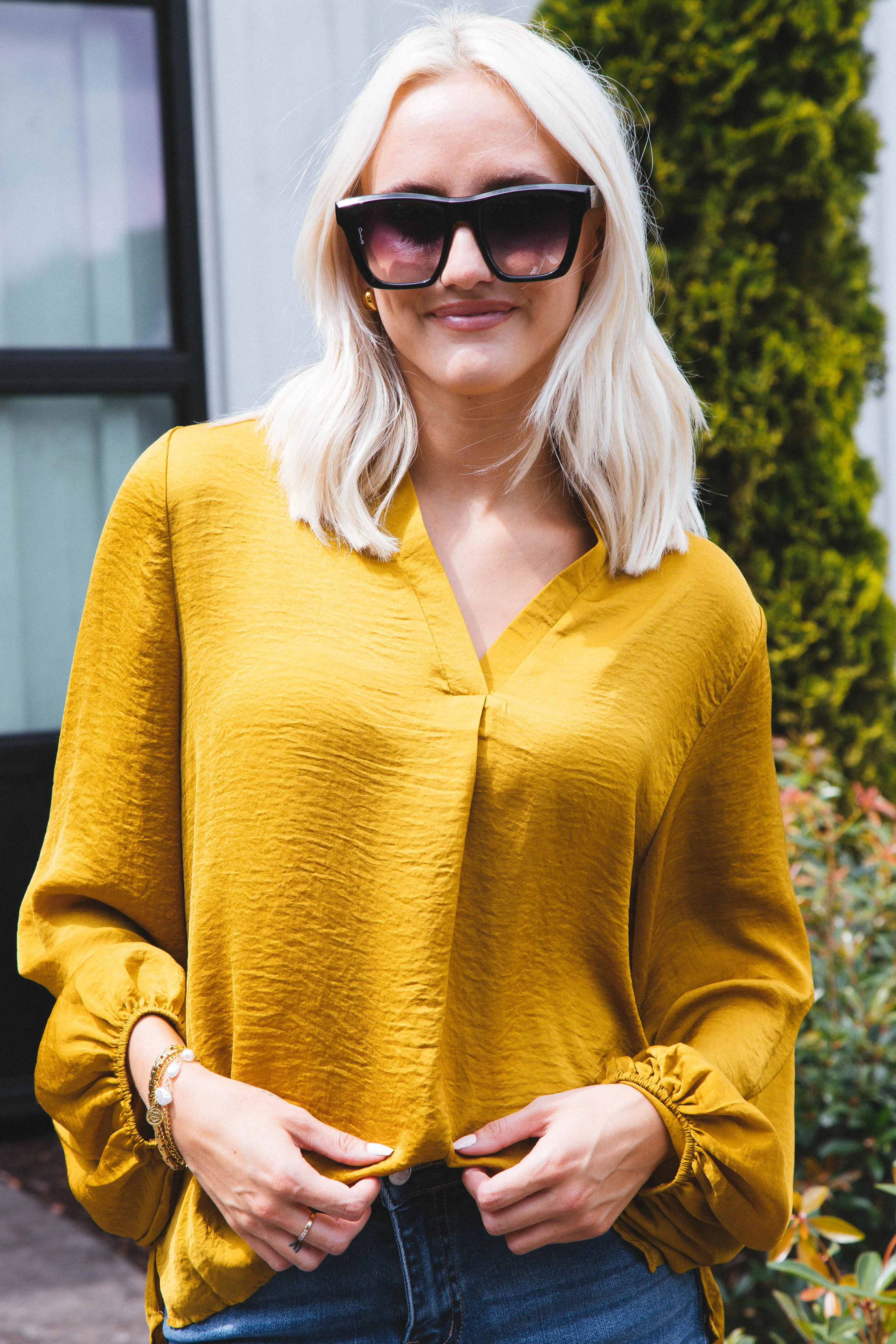 Wrennlyn Woven Blouse, Mustard