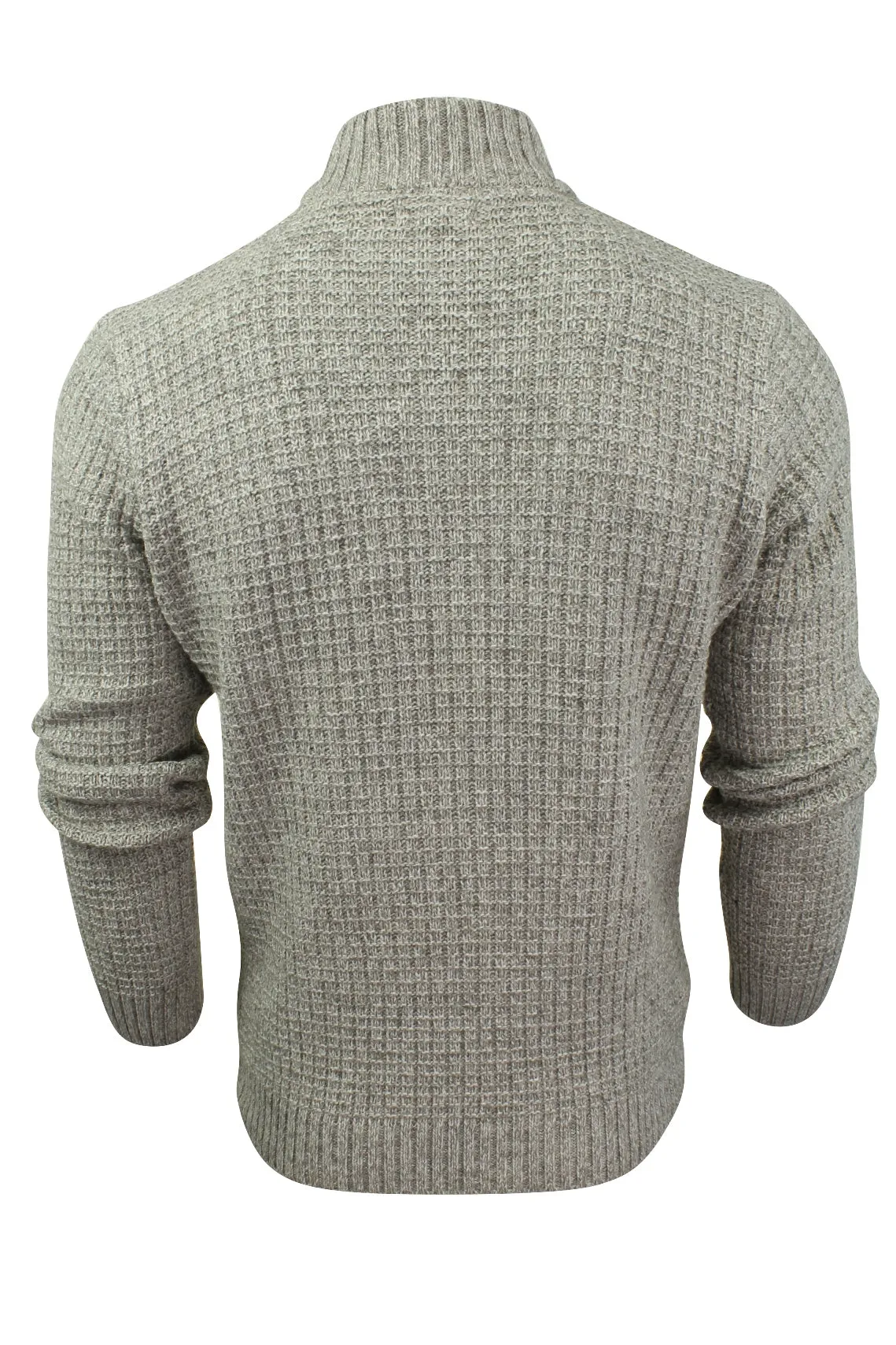 Xact Mens Textured Knit Turtle Neck Jumper