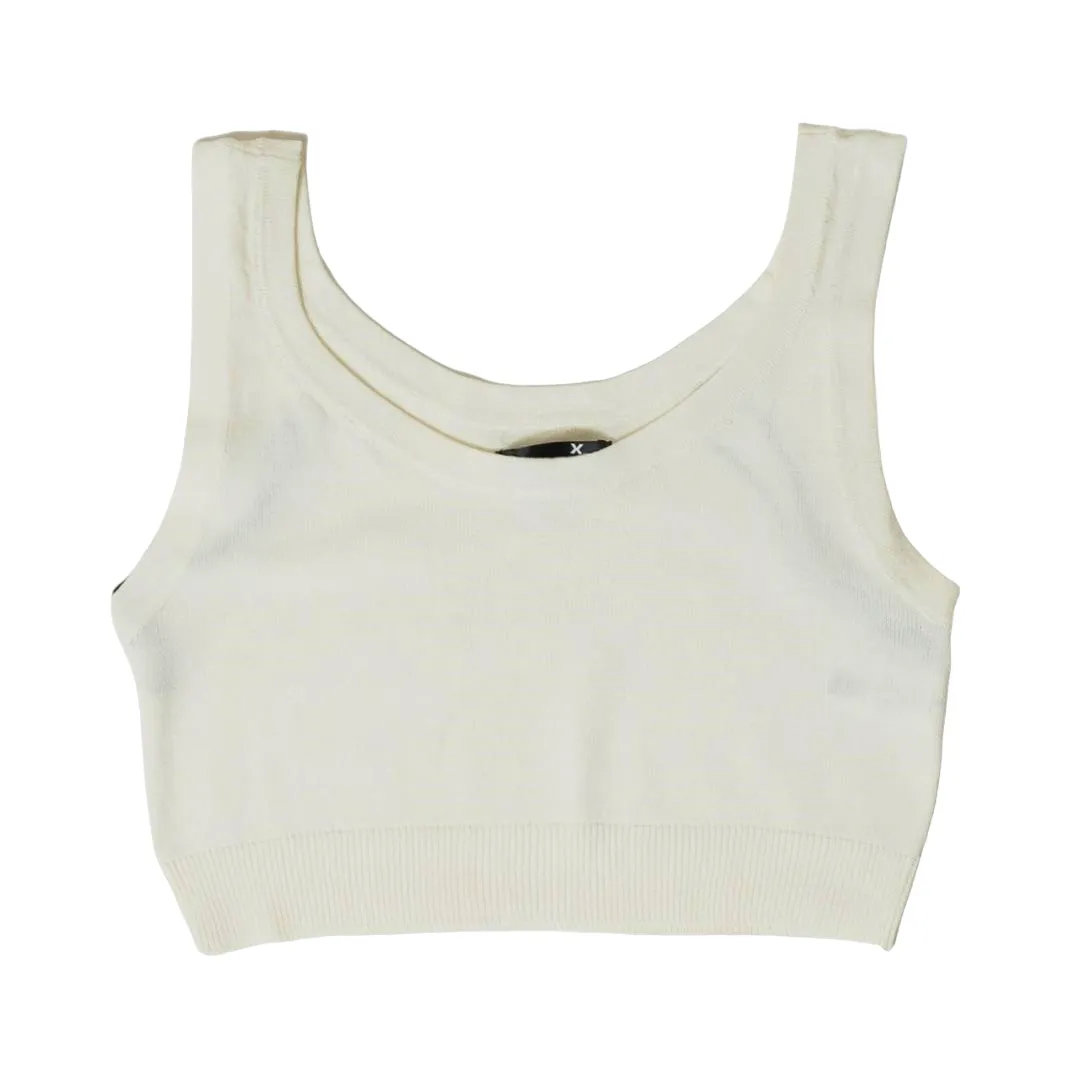 XT Studio women's cotton tank top. Cream colour